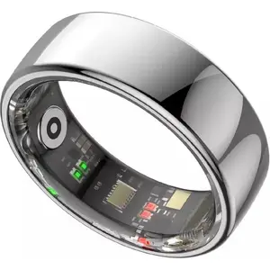 Smart RING PRO silver by Powerton — size 8, stress measurement, heart rate, sleep monitoring