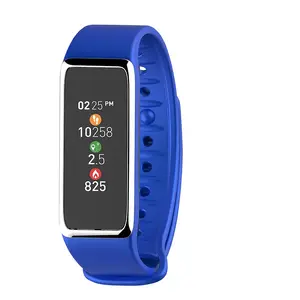Wristband activity tracker MyKronoz ZeFit 3HR — TFT 2.69 cm (1.06"), IP67, 5-day battery, 100 mAh, Blue/Silver