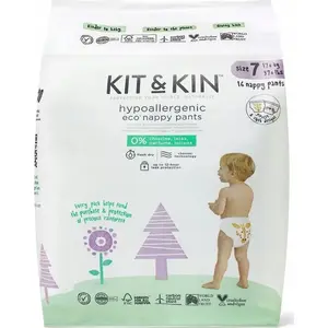 Подгузники-трусики Kit and Kin XXL (7) для 17 кг+ — 16 шт., рисунок Жираф/Ленивец
