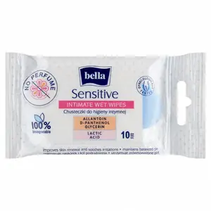 Intimate hygiene wipes Bella, pack of 10 — disposable cleansing wet wipes for personal care