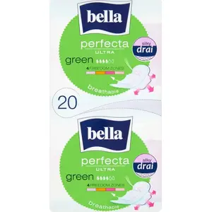 Прокладки Bella Ultra Green с крыльями, 20 шт.