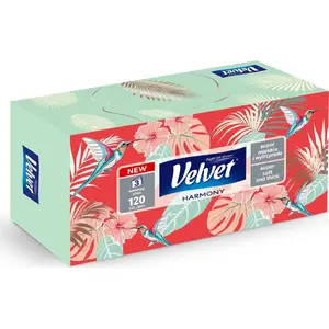 Facial tissues Velvet Harmony — Velvet box of 120 sheets
