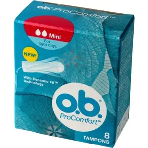 Тампоны O.B. ProComfort Mini — 8 шт., компактная впитываемость для легкого выделения