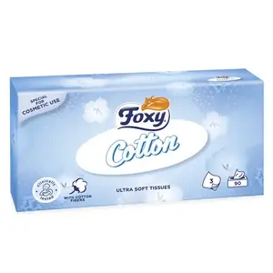 Foxy Cotton balti celulozes spilventiņi, 90 gab. — kosmētiskie kokvilnas diski