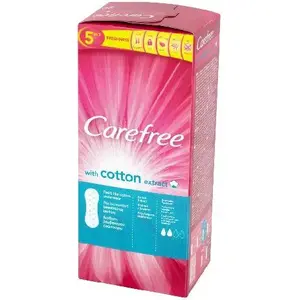 Higiēnas ielīmējamie spilventiņi Carefree Cotton, 20 gab. — kokvilnas virsma, plāni dienas spilventiņi