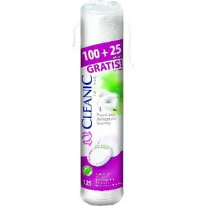 Ватные диски CLEANIC Pure Effect круглые, 125 шт (100+25 доп.)