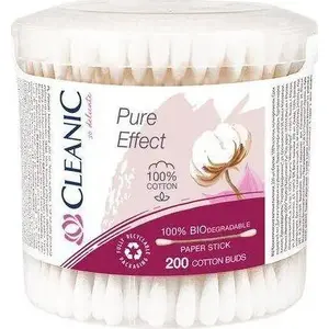 Гигиенические ватные палочки CLEANIC Pure Effect — 200 шт., упаковка