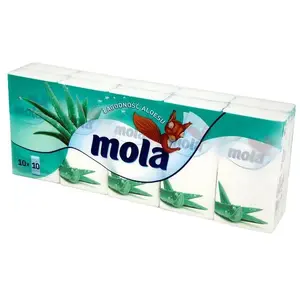 Papīra salvetes Mola Łagodność aloesu, 10 x 10 gab., ar alvejas aromātu