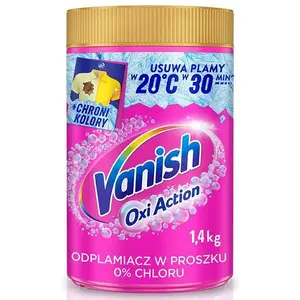 Traipu noņēmēja pulveris Vanish Multi Action Pink 1,4 kg
