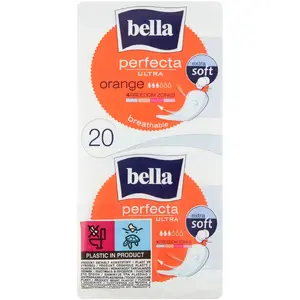 Higiēniskās paketes Tzmo Bella Podp. Perfecta Duo Orange, 20 gab., dubultā absorbējoša kārta