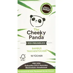 Pocket facial tissues Cheeky Panda 10 sheets per box, disposable soft tissues