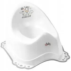 Nakts podiņš Maltex Zebra 6517_60 balts — neslīdošs bērnu podiņš