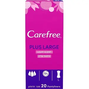 No name CAREFREE_Plus Large higiēniskās ieliktņi ar vieglu aromātu 20 gab.