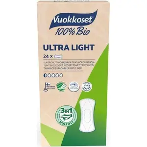 Гигиенические прокладки Vuokkoset Ultra Light 100% BIO, 24 шт.
