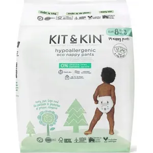 Трусики-подгузники Kit and Kin 8 YP2 (от 19 кг), Frog/Llama, 14 шт.