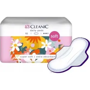 Прокладки CLEANIC Soft дневные с крылышками 10 шт — одноразовые гигиенические прокладки