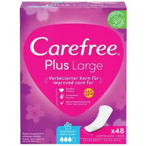 Higiēniskās ieliktņi Carefree Fresh Scent Plus Large — 48 gab., iepakojums