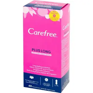 Higiēniskās paketes Johnson & Johnson Carefree Plus Long, svaigs aromāts, 40 gab.