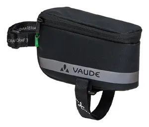 Velosoma uz augšējās caurules VAUDE 46614 — stiprināms uz rāmi, poliesters/poliuretāns, 160×60×100 mm, melna