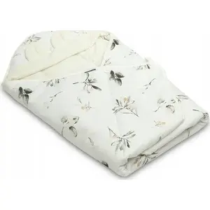 Child car seat cover Sensillo Velvet XL — olive and cream