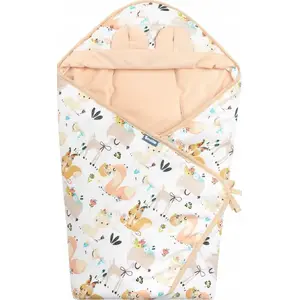 Infant car seat swaddle Sensillo Velvet XL Picnic — peach