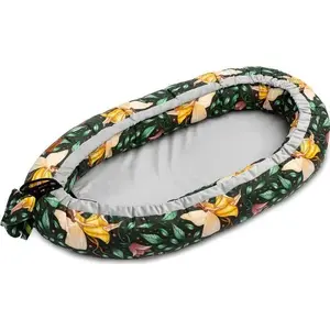 Кокон-кроватка Sensillo Kokon Velvet 80x45 см, зелёный с рисунком «феи»