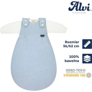 Sleeping bag Alvi Baby-Mäxchen Quilt aqua 3-piece fabric set for sizes 56/62