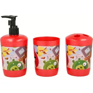 Bathroom set angry birds model 36966-uniw — universal bathroom accessory set