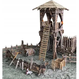 Galda terārijs Battle Systems Ltd Skatu torņa modelis — modulāra miniatūru terase