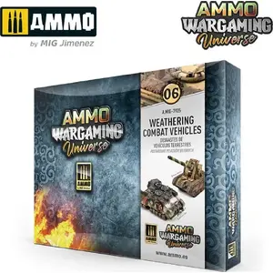 Krāsu komplekts VALLEJO Ammo Wargaming Universe 06 — bojātas kaujas tehnikas novecošana