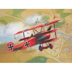 Модель самолёта REVELL Fokker DR. 1 триплан сборная (китовая) 1:72, размах крыльев 10.1 см
