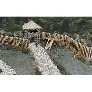 Palisade Walls sienu komplekts no Battle Systems Ltd — modulāra kaujas terērija