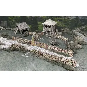 Ainavu aksesuārs Battle Systems Ltd BattleSystems: Stone Walls — akmens mūru elementi galda spēlēm
