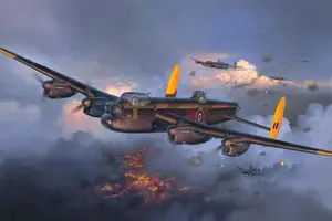 Modeļa lidmašīna REVELL Avro Lancaster Mk.I/III komplekts salikšanai 1:72, spārnu izvēle 42.8 cm