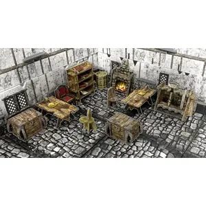 Battle Systems Ltd Fantasy Village Furniture — galda miniatūru ciema mēbeles