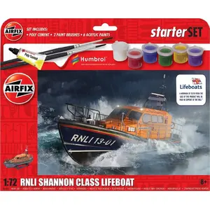 Saliekamā modeļa komplekts Airfix Starter Set - RNLI Shannon Class glābšanas laiva no Airfix (startera komplekts)