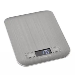 Elektroniskās virtuves svari TFA Amaretti Silver Rectangle — 10 kg, precizitāte 1 g, LCD displejs