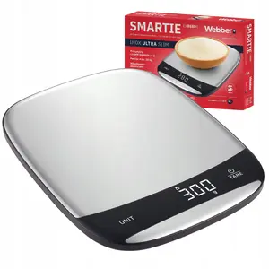 Virtuves svari Webber INOX elektroniskie precīzi LCD 10 kg USB tara