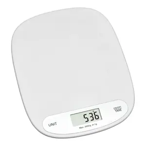 Elektroniskās virtuves svarus TFA 50.2003.02 — 5 kg kapacitāte, 1 g precizitāte, balti taisnstūra, LCD