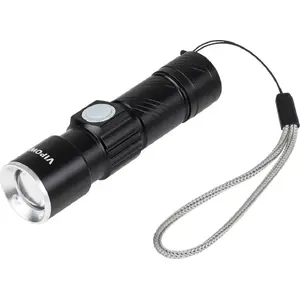 Фонарь LP модель URZ0914 — алюминиевый корпус, 3W светодиод, zoom-фокус, USB‑вилка