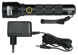 Hand flashlight STANLEY 1-95-154 — LED, 130 lm, aluminium housing, NiMH rechargeable, AC charging