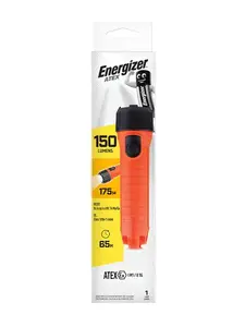 Hand flashlight Energizer ATEX 2D EN54 — LED, 60 lm, 150 m beam, IP67, shockproof, -20–40 °C
