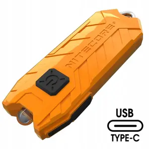 Flashlight Nitecore TUBE v2 Orange — compact USB-C keychain light, 55 lm