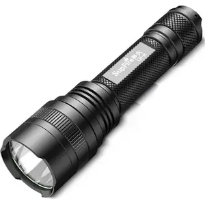 Flashlight Superfire C8-H handheld LED, USB rechargeable, 950 lm output, 500 m beam