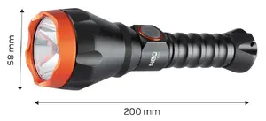 Flashlight NEO tools 99-070, depth 200 mm, handheld torch, 1 pc