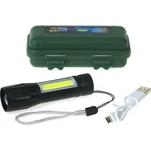 Фонарь Adar металлический с USB‑зарядкой, регулируемая фокусировка (перезаряжаемый)