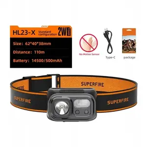 Налобный фонарь Superfire HL23-X — компактный безрукавный свет