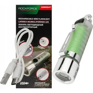 Перезаряжаемый мини-светильник Rockforce RF-CAM4047, 6 в 1, 100 лм, USB-C, 500 мА·ч