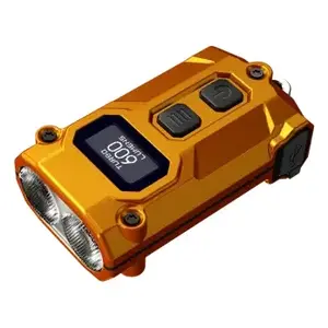 Atslēgu piekariņš lukturis Nitecore TINI3 — oranžs, 600 lm LED, alumīnija korpuss, IP54, USB uzlāde Li‑Ion