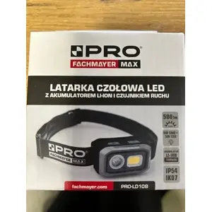Headlamp PRO model 3-01-13-OS-108 with rechargeable battery, motion sensor, 500 lm